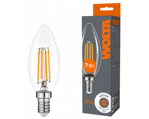Лампа светодиодная Wolta  E14 7Вт 4000K WF-C35-7W4KE14