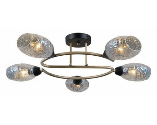 Потолочная люстра ILLUMICO IL0300-5CSQ-79 BK AB Потолочная люстра ILLUMICO IL0300-5CSQ-79 BK AB