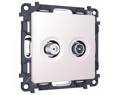 ТВ-розетка и SAT-розетка оконечная без рамки Ambrella Volt MA MA213310