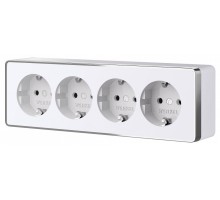 Розетка четверная с заземлением и со шторками Werkel Gallant W5072210