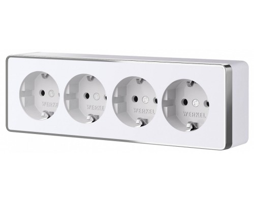 Розетка четверная с заземлением и со шторками Werkel Gallant W5072210