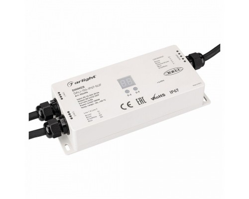 Контроллер-диммер Arlight Intelligent DALI-104-IP67-SUF (12-36V, 4x5A) Контроллер-диммер Arlight Intelligent DALI-104-IP67-SUF (12-36V, 4x5A)