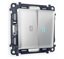 Выключатель проходной двухклавишный с подсветкой Ambrella Volt Quant MA404040