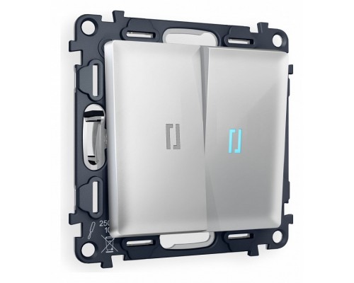 Выключатель проходной двухклавишный с подсветкой Ambrella Volt Quant MA404040