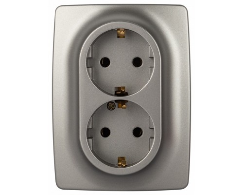 Розетка двойная без заземления Эра Эра 12 12-2106-16