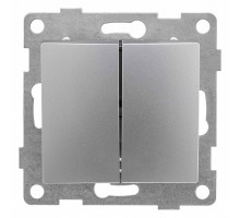 Выключатель двухклавишный без рамки Gusi Electric BRAVO С10В2-004