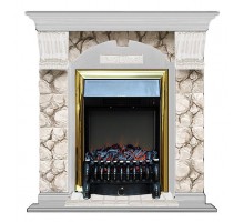 Комплект из электрокамина напольного и портала (106.5x36.5x98 см) Арочный Карелия Fobos BR АР000094