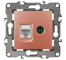 ТВ-розетка и розетка Ethernet RJ-45 без рамки Эра Эра 12 12-3110-14