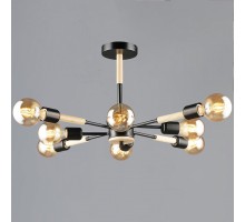 Люстра на штанге 99960 99960-0.3-08 BK+WOOD