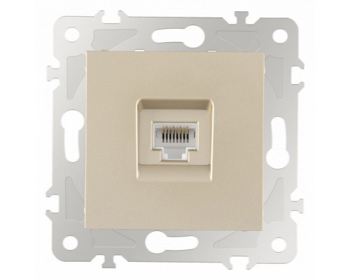 Розетка Ethernet RJ-45 без рамки Arte Milano am-203 203.45-1.shampan Розетка Ethernet RJ-45 без рамки Arte Milano am-203 203.45-1.shampan
