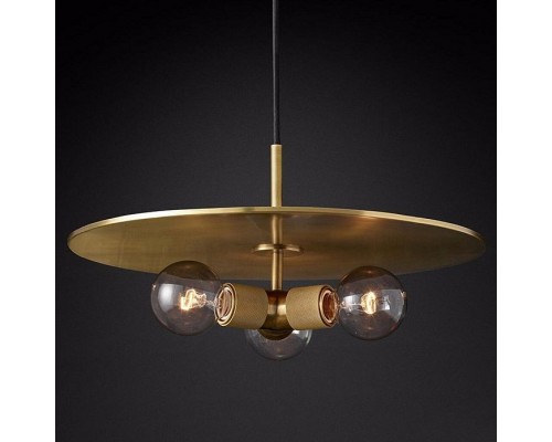 Подвесной светильник Imperiumloft Rh Utilitaire Disk Triple Pendant 40.2339 Подвесной светильник Imperiumloft Rh Utilitaire Disk Triple Pendant 40.2339