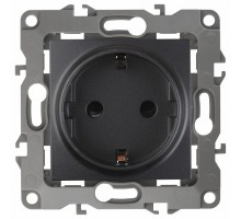 Розетка с заземлением и со шторкой, без рамки Эра Эра 12 12-2102-05