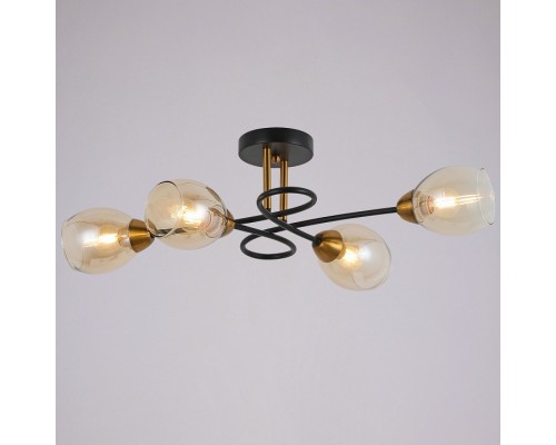 Люстра на штанге ILLUMICO Celeste IL8263-4COU-79 BK GD Celeste