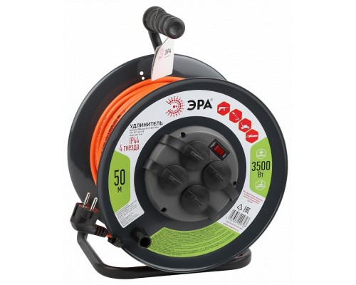 Удлинитель Эра  RMx-4es-3x1.5-50m-IP44