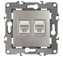 Розетка двойная Ethernet RJ-45 без рамки Эра Эра 12 12-3108-15