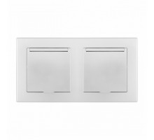 Розетка влагозащищенная с заземлением и со шторкой с крышкой Arte Milano SET06-2 SET06-2-41-1x2 silver