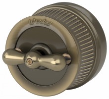 Выключатель одноклавишный без рамки Werkel Ретро (бронза) W5712012