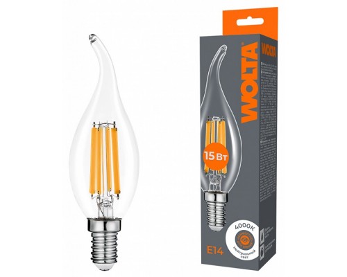 Лампа светодиодная Wolta  E14 15Вт 4000K WF-CT35-15W4KE14