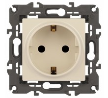 Розетка с заземлением и со шторкой, без рамки Эра Эра Elegance 14-2102-02