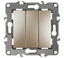 Выключатель трехклавишный без рамки Эра Эра 12 12-1107-04