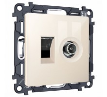 ТВ-розетка и розетка Ethernet RJ-45 без рамки Ambrella Volt MA MA312510