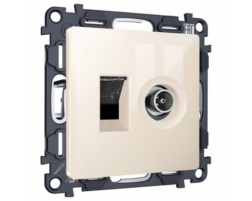 ТВ-розетка и розетка Ethernet RJ-45 без рамки Ambrella Volt MA MA312510