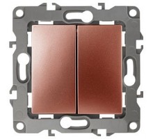 Переключатель двухклавишный без рамки Эра Эра 12 12-1106-14