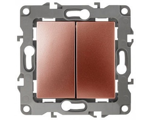 Переключатель двухклавишный без рамки Эра Эра 12 12-1106-14