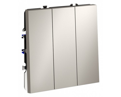 Выключатель трехклавишный без рамки Voltum S70 VLS030103