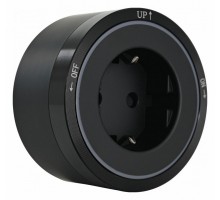 Розетка с заземлением на треке Arte Milano Am-track-sockets 380066TS LED/ES Black