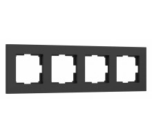 Рамка на 4 поста Werkel Slab (черный софт) W0042908