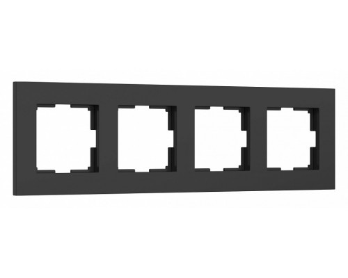 Рамка на 4 поста Werkel Slab (черный софт) W0042908 Рамка на 4 поста Werkel Slab (черный софт) W0042908