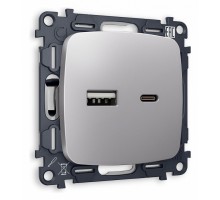 Розетка 2хUSB type A и C без рамки Ambrella Volt Quant MO511010