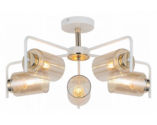 Люстра на штанге ILLUMICO IL8248-5COU-79 WH GD Люстра на штанге ILLUMICO IL8248-5COU-79 WH GD