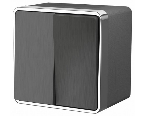 Выключатель двухклавишный влагозащищенный Werkel Gallant (графит рифленый) W5020204 Gallant (графит рифленый) Выключатель двухклавишный влагозащищенный Werkel Gallant (графит рифленый) W5020204 Gallant (графит рифленый)