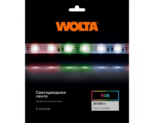 Лента светодиодная Wolta WLS5050-14,4W/RGB/24H60-01 Лента светодиодная Wolta WLS5050-14,4W/RGB/24H60-01